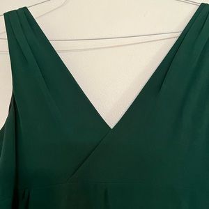 J crew silk emerald occasion dress